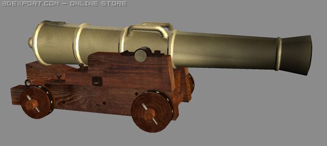 3d ship's cannon, ship Modèle 3D .c4d .max .obj .3ds .fbx .stl .blend 