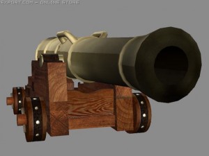 3d ship's cannon, ship Modèle 3D