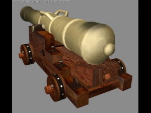 3d ship's cannon, ship Modèle 3D