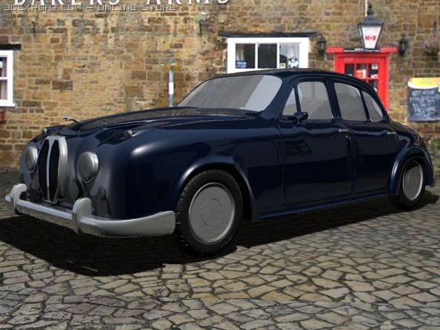 jaguar mk2 3D Model .c4d .max .obj .3ds .fbx .stl .blend 