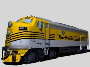 rio grande locomotive Model 3D
