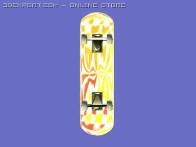3d skateboard 3D Model .c4d .max .obj .3ds .fbx .stl .blend 