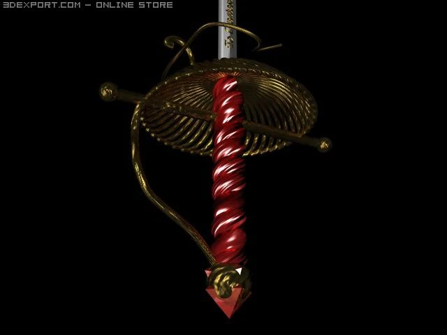 royal rapier 3D Model .c4d .max .obj .3ds .fbx .stl .blend