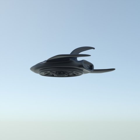 crone 50 alien craft Modello 3D .c4d .max .obj .3ds .fbx .stl .blend 
