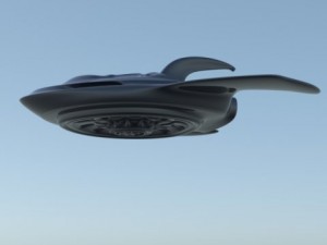 crone 50 alien craft Modello 3D