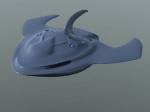 crone 50 alien craft Modello 3D