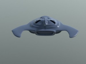 crone 50 alien craft Modello 3D