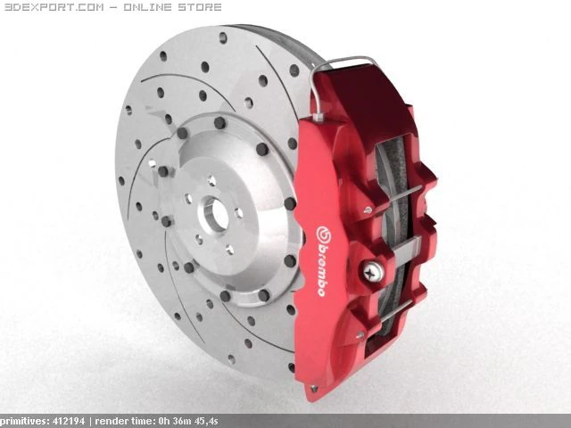 brembo brakes 3D Model .c4d .max .obj .3ds .fbx .stl .blend 