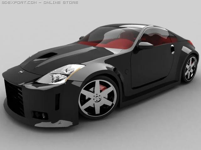 nissan 350z tuning 3D Model .c4d .max .obj .3ds .fbx .stl .blend 