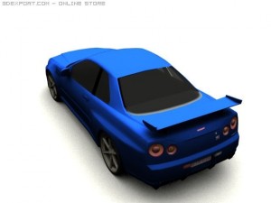 nissan skyline r34 3D-Modell