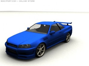 nissan skyline r34 3D मॉडल