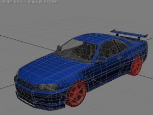 nissan skyline r34 3D मॉडल