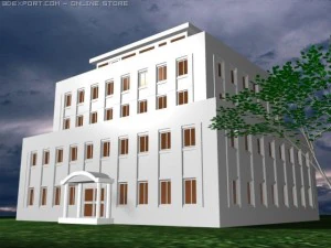 grande escrit&oacute;rio Modelo 3D