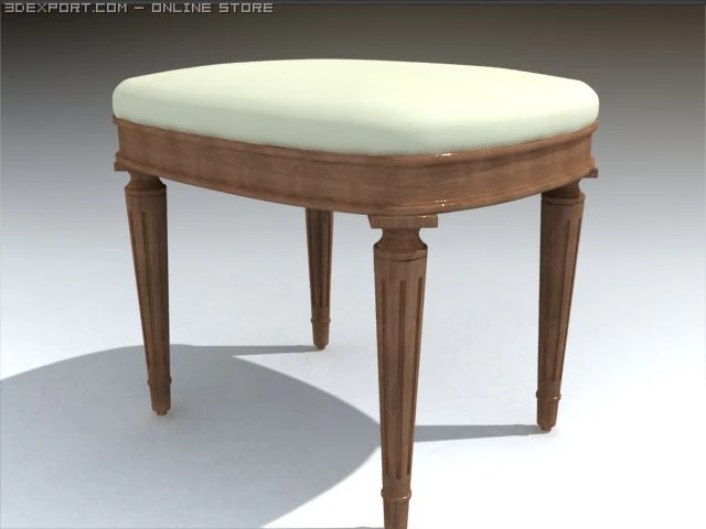 classic stool 3D Model .c4d .max .obj .3ds .fbx .stl .blend 