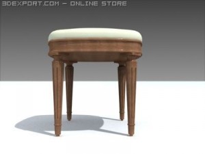 classic stool 3D-Modell