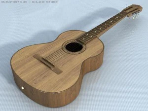 acoustic guitar 3D Model