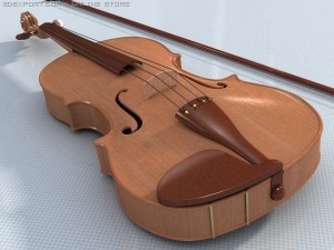 violin 3D 模型