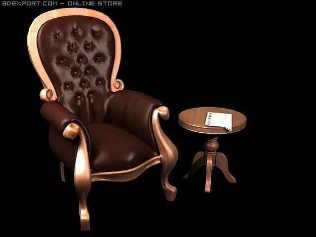 grandfather chair Modelo 3D .c4d .max .obj .3ds .fbx .stl .blend 