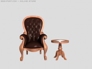 grandfather chair Modelo 3D