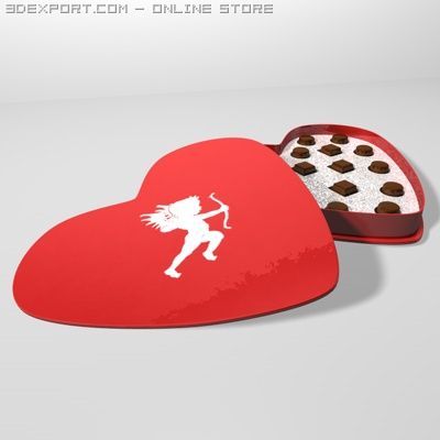 candy box Model 3D .c4d .max .obj .3ds .fbx .stl .blend 