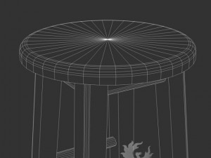 tall stool 3D Модель