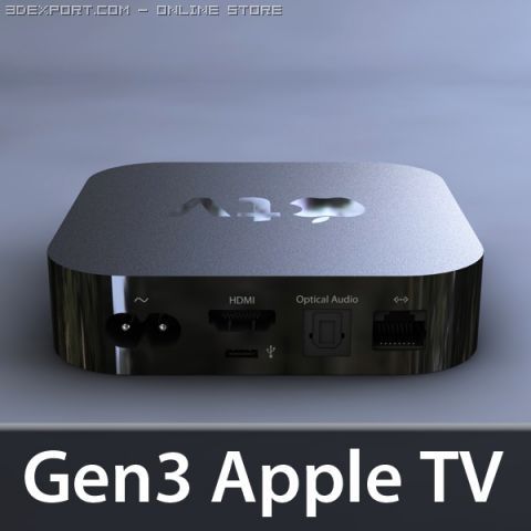 gen3 apple tv 3D मॉडल .c4d .max .obj .3ds .fbx .stl .blend 
