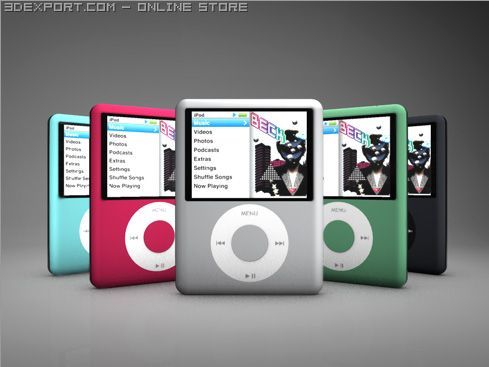 08ipod nano 3D Model .c4d .max .obj .3ds .fbx .stl .blend 
