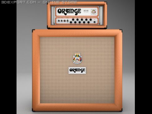 orange ad140 amp half stack 3D Model .c4d .max .obj .3ds .fbx .stl .blend 