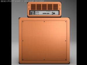 orange ad140 amp half stack 3D Model