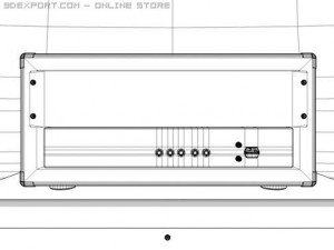 orange ad140 amp half stack 3D Model