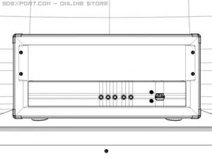 orange ad140 amp half stack 3D Model