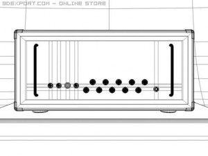 orange ad140 amp half stack 3D Model