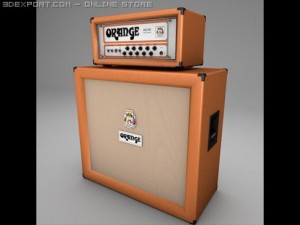 orange ad140 amp half stack 3D Model