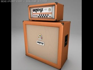 orange ad140 amp half stack 3D Model