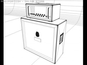 orange ad140 amp half stack 3D Model