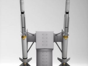 sm 2 missile launching turret 3Dモデル