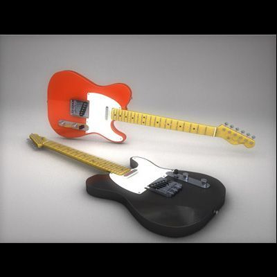 fender telecaster 3D Model .c4d .max .obj .3ds .fbx .stl .blend 