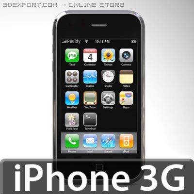 iphone 3g 3D 模型 .c4d .max .obj .3ds .fbx .stl .blend 