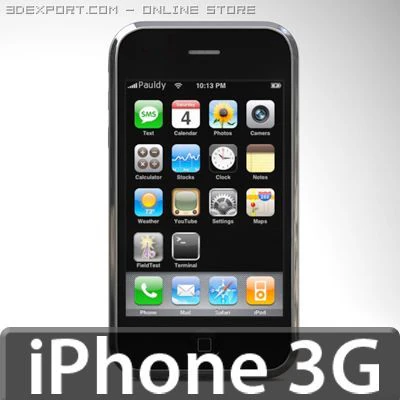 iphone 3g 3D Model .c4d .max .obj .3ds .fbx .stl .blend 