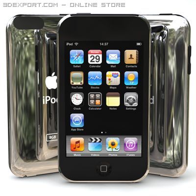 second generation ipod touch 3D Model .c4d .max .obj .3ds .fbx .stl .blend 