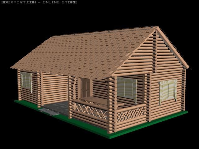 lodge from tree 3D Model .c4d .max .obj .3ds .fbx .stl .blend 