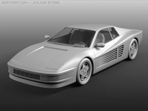 ferrari testarossa 1988 3D Model