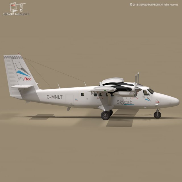 dhc6 twin otter 3D 模型 .c4d .max .obj .3ds .fbx .stl .blend 