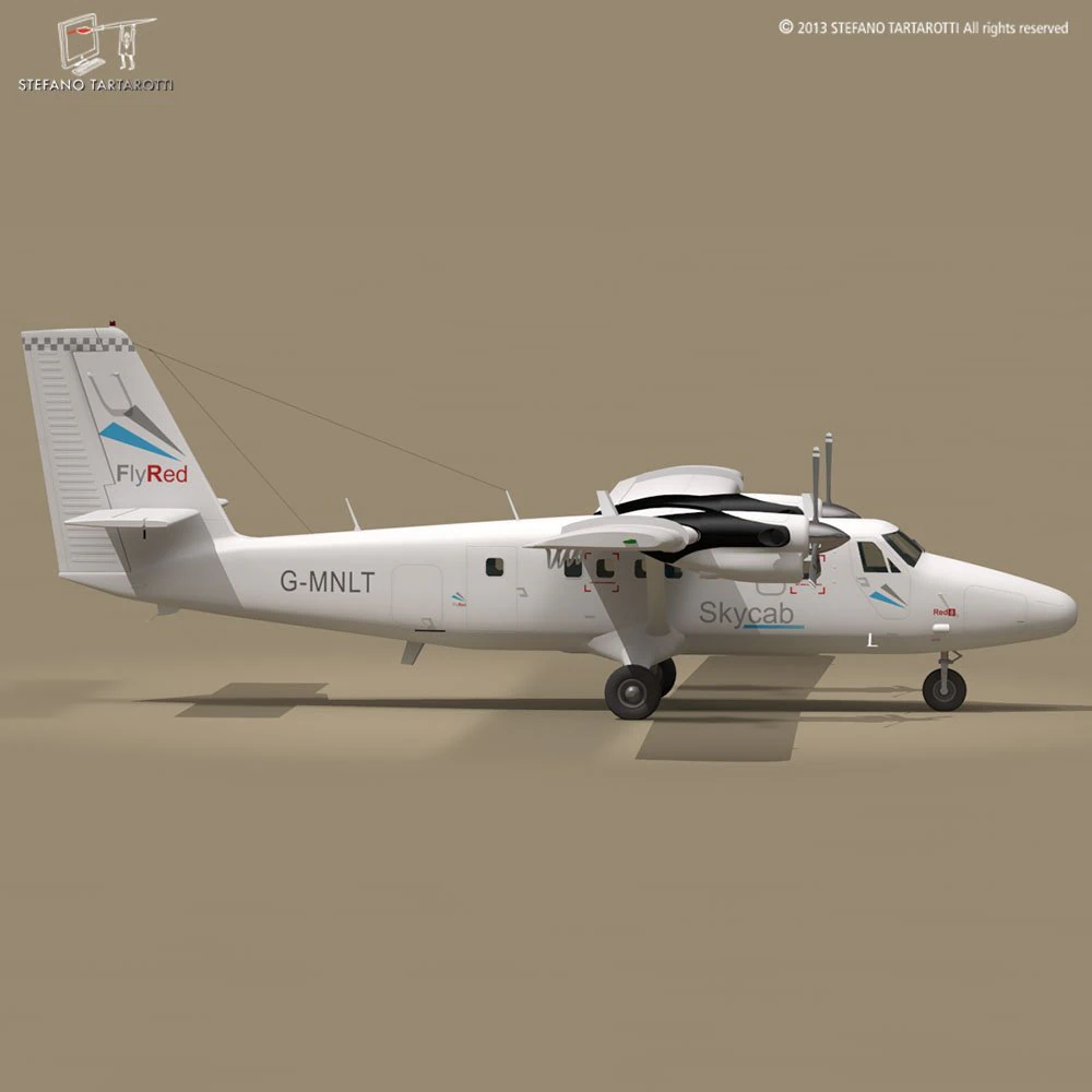 dhc6 twin otter 3D Model .c4d .max .obj .3ds .fbx .stl .blend