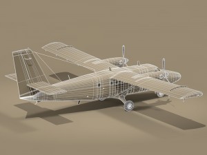 dhc6 twin otter 3D 模型