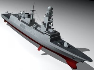 fremm multipurpose frigate Modelo 3D