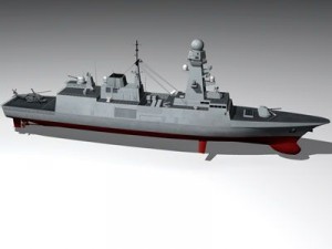 fremm multipurpose frigate Modelo 3D