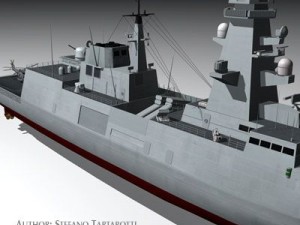 fremm multipurpose frigate Modelo 3D