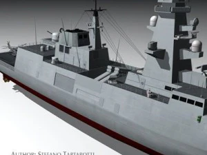 fremm multipurpose frigate 3D Model