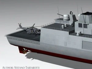 fremm multipurpose frigate 3D Model
